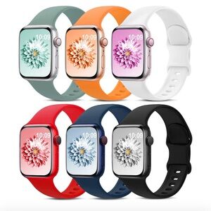 Smartwatch with Interchangeable Bands - Black, Blue, Red, White, Orange, Green